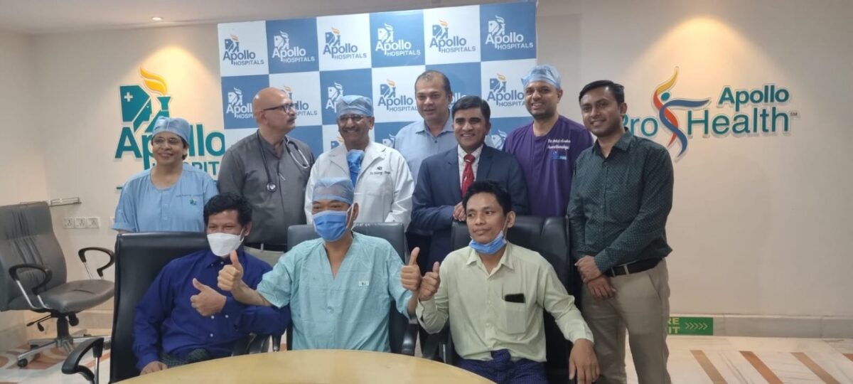 A team of doctors at Apollo Hospitals, Ahmedabad successfully performed Gujarat’s first liver & kidney transplant from living donors on a patient from Myanmar.