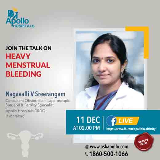Join the Live discuss on Heavy Menstrual Bleeding with Dr Nagavalli V.Sreerangam